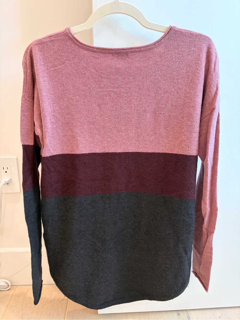 Smartwool Colorblock Pullover Sweater - Dusty Rose, Burgundy, Charcoal